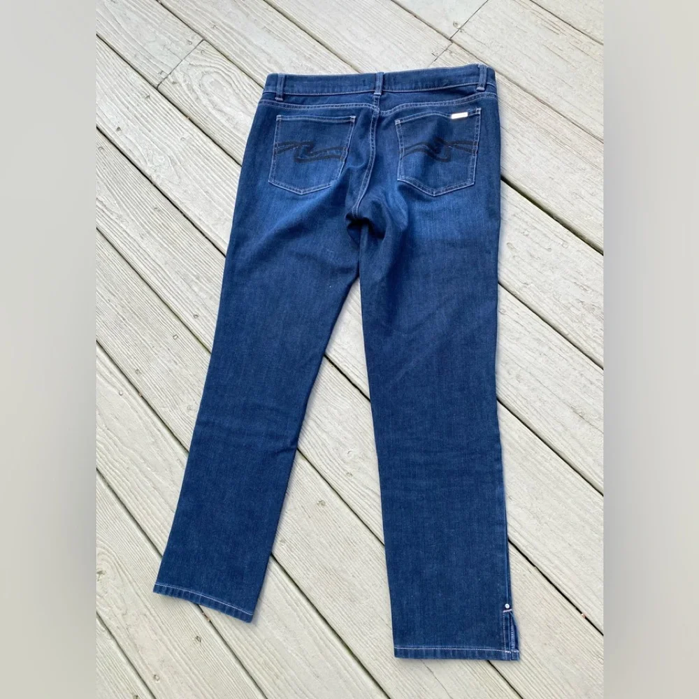 WHBM Classic Blue Denim NOIR Ankle Jeans, Size: 8